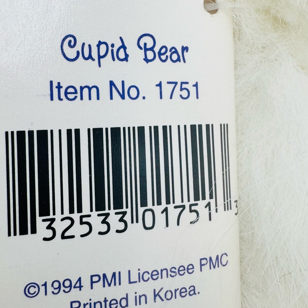 Precious Moments Cupid Bear Plush Angel W/Tag 1994 Vintage Stuffed Animal 15” - Picture 4 of 10